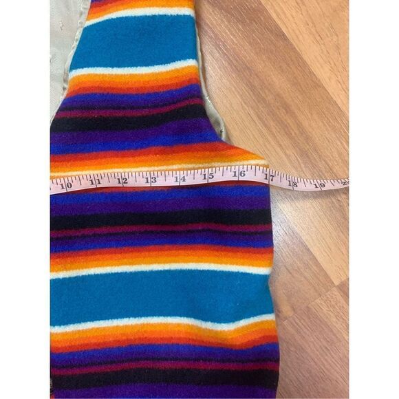Men's Multicolor Striped Loop Button Front Soft Flannel Vest Size Small - Picture 7 of 10